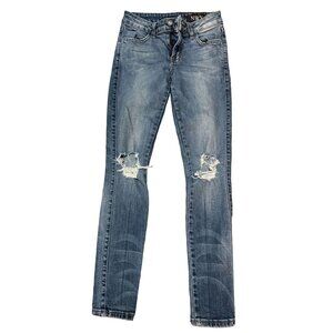 SIWY LOS ANGELES SKINNY JEANS WOMANS SIZE 24 POCKET‎ LOGO INSEAM 27"